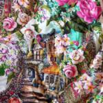 Digital Printed viscose linen satin fabric