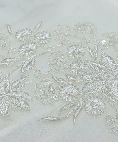 Buy Designer Floral Embroidered butta fabric @ 296