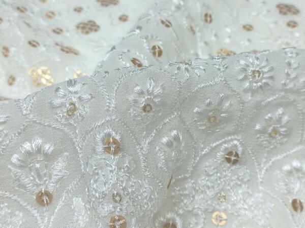 Kali Embroidered fabric for Wedding wear