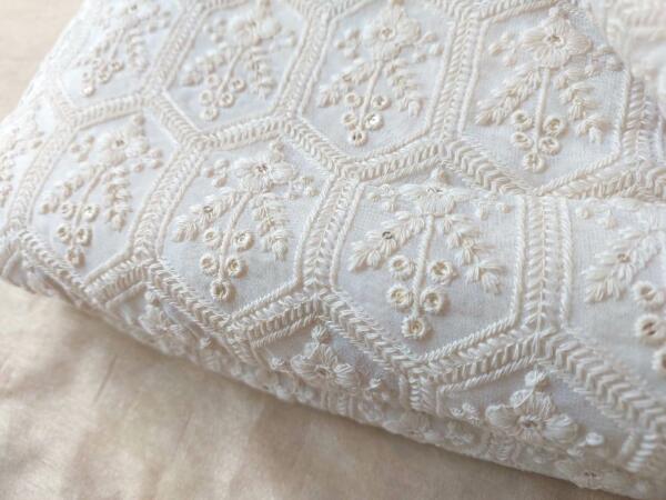 Lucknowi embroidery fabric for designer Sherwani, perfect for special occasions