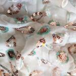 Multicolor Sequins Embroidered fabric