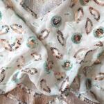 Multicolor sequins daman embroidery fabric wholesale