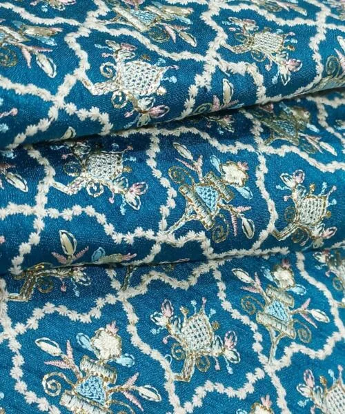 Purchase Now Light Blue readymade Designer Sherwani fabric at Rs.1060