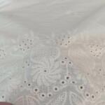Schiffli fabric on kora cotton