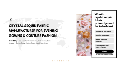 Crystal Sequin Fabric Manufacturer for Evening Gowns & Couture Fashion