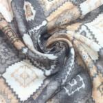 Buy Gray Multicolor Poly linen Printed fabric