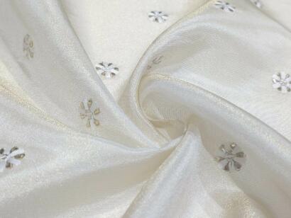 Buy Embroidered Tissue Butti Fabric