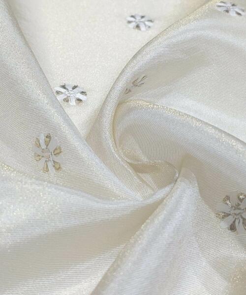 Buy Embroidered Tissue Butti Fabric