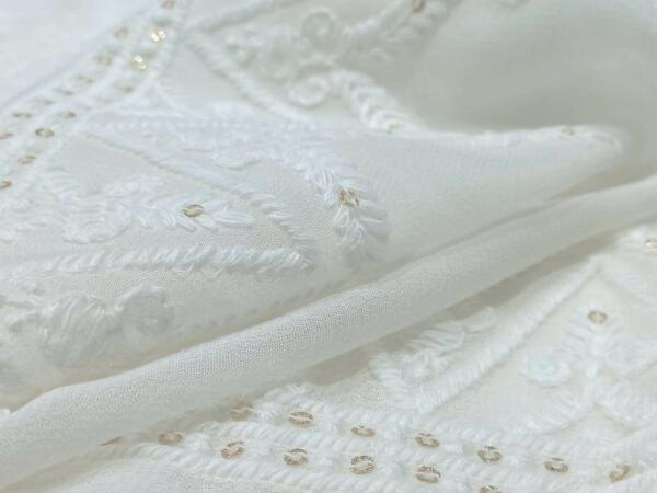 Beautiful Designer Embroidered fabric Material for lehenga