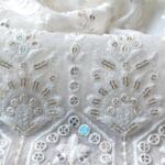 Georgette Fabrics for Daman Mirror Work Sequence Embroidery, by Madhav Fashion