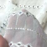 Georgette Mirror work Embroidery fabric