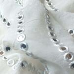 Get Embroidered Mirror work fabric for Womenswear