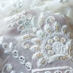 Madhav Fashion's Daman Mirror Work Sequence Embroidery Fabrics, Crafted in Georgette