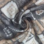 Madhav fashion gray color poly Linen Printed fabric