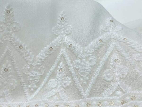 Silk dupatta embroidery fabric,