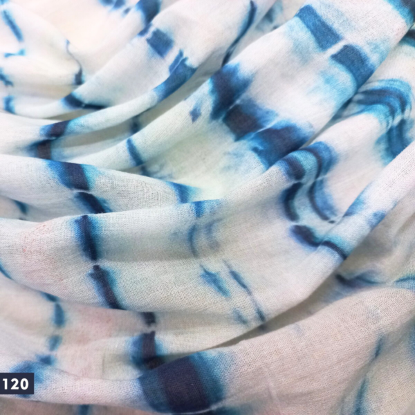 Buy Blue Color Shibori Printed fabric