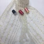 Designer Embroidered Organza Dupatta fabric 