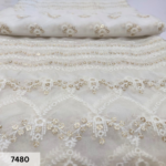 Designer Embroidered Organza Dupatta fabric - Image 6