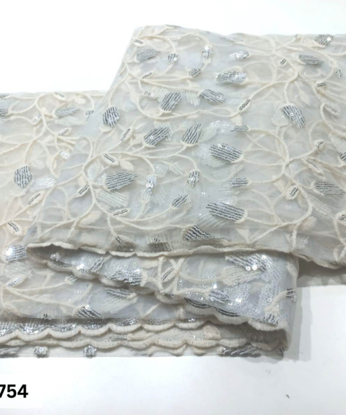 Designer dupatta mono net sequins with cotton thread