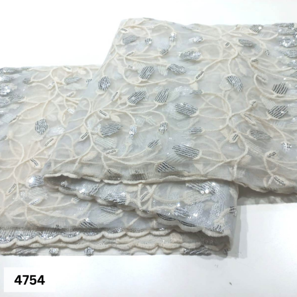 Designer dupatta mono net sequins with cotton thread