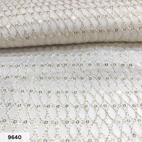 Dyeable Embroidered Georgette Fabrics