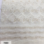 Dyeable Embroidered Organza Dupatta fabric 