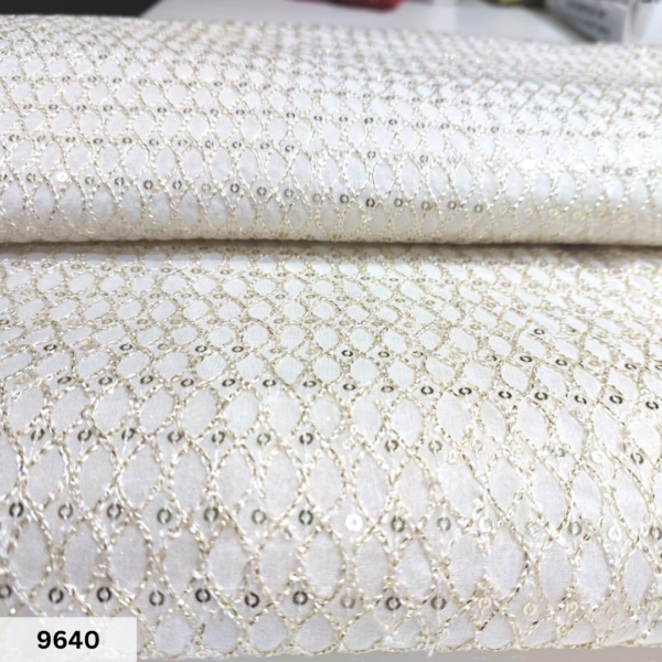 Dyeable Embroidered fabric