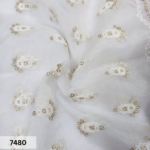 Designer Embroidered Organza Dupatta fabric s