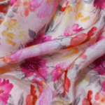 Multicolor viscose muslin printed fabric