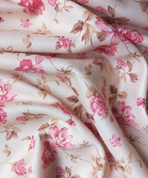 Buy Pink Rose Multicolor Poly Pashmina fabric