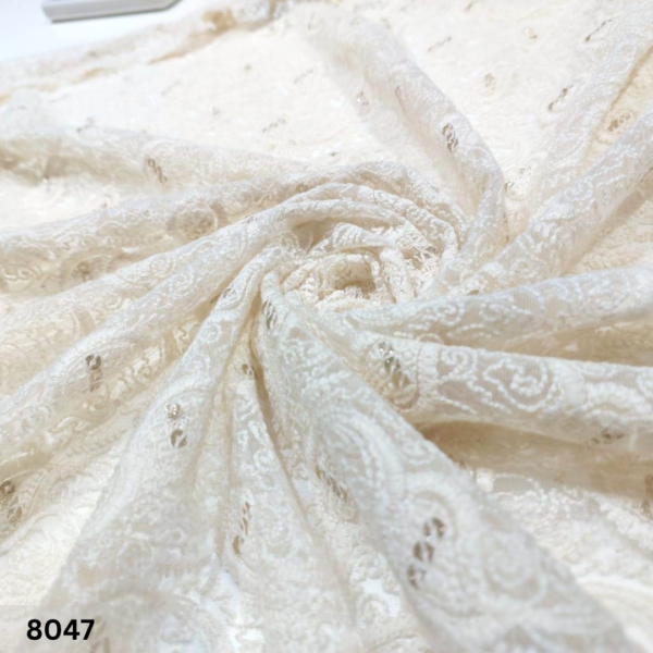 allover cotton net embroidery fabric