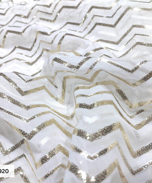 Dyeable foil Print Georgette fabric