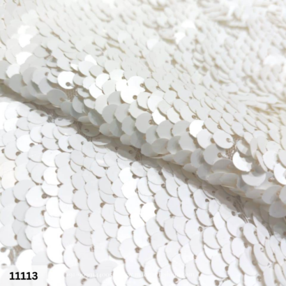 Buy White Sequins fabric