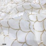 Chinon Golden Sequins work jaal pattern