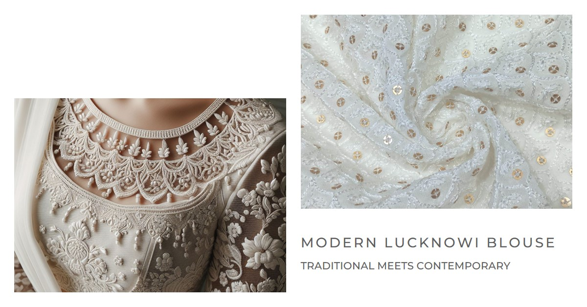 The Global Appeal of Lucknowi Dyeable Blouses: Bridging Tradition and Modernity