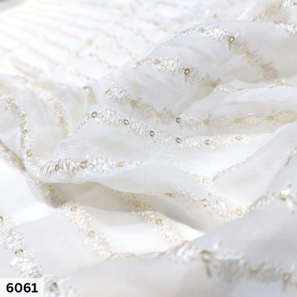 Dyeable Embroidered Georgette Fabrics