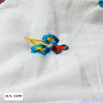 Buy Floral Pure cotton Embroidery fabric