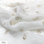 Get Designer Golden Butti on Chinon fabric
