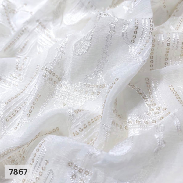 Heavy Embroidered Dupatta fabric