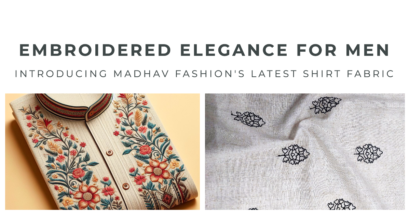 Madhav Fashion Latest Men Embroidered Shirt Fabric