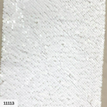 Madhav fashion Embroidered Reversibsle White Sequins fabric