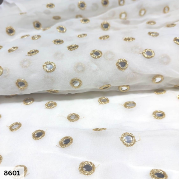 Madhav fashion Mirror work Daman Butti Pattern fabric