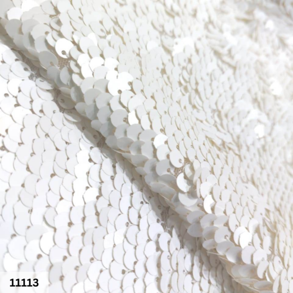 Madhav fashion White Sequins Embrouidery fabric