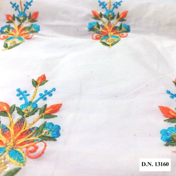 Stunning Embroidered Butti fabric made by madhav fashion