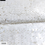 White Reversible Sequin Fabric fabric for Luxurious garments
