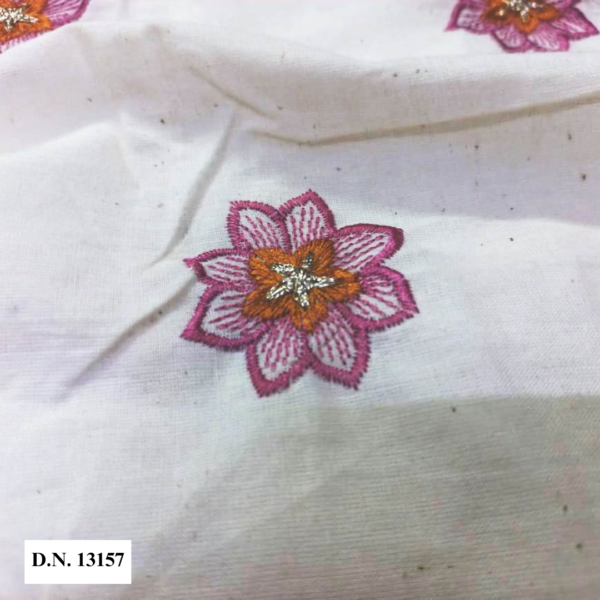 madhav fashion Purples color Embroidered Butti fabric