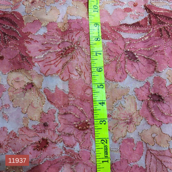 madhav fashion Poly organza printed fabric