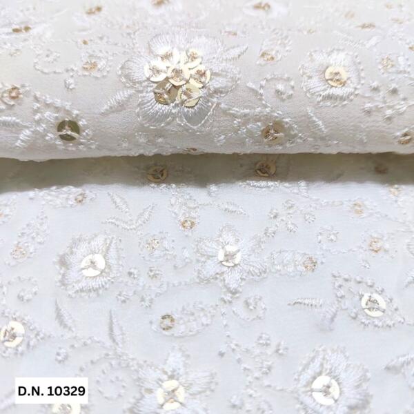 Allover Embroidery fabric georgette fabric