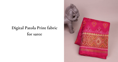 Digital Patola Print fabric for saree