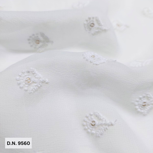 Shop Now Small Motif Thread work Embroidery Fabric